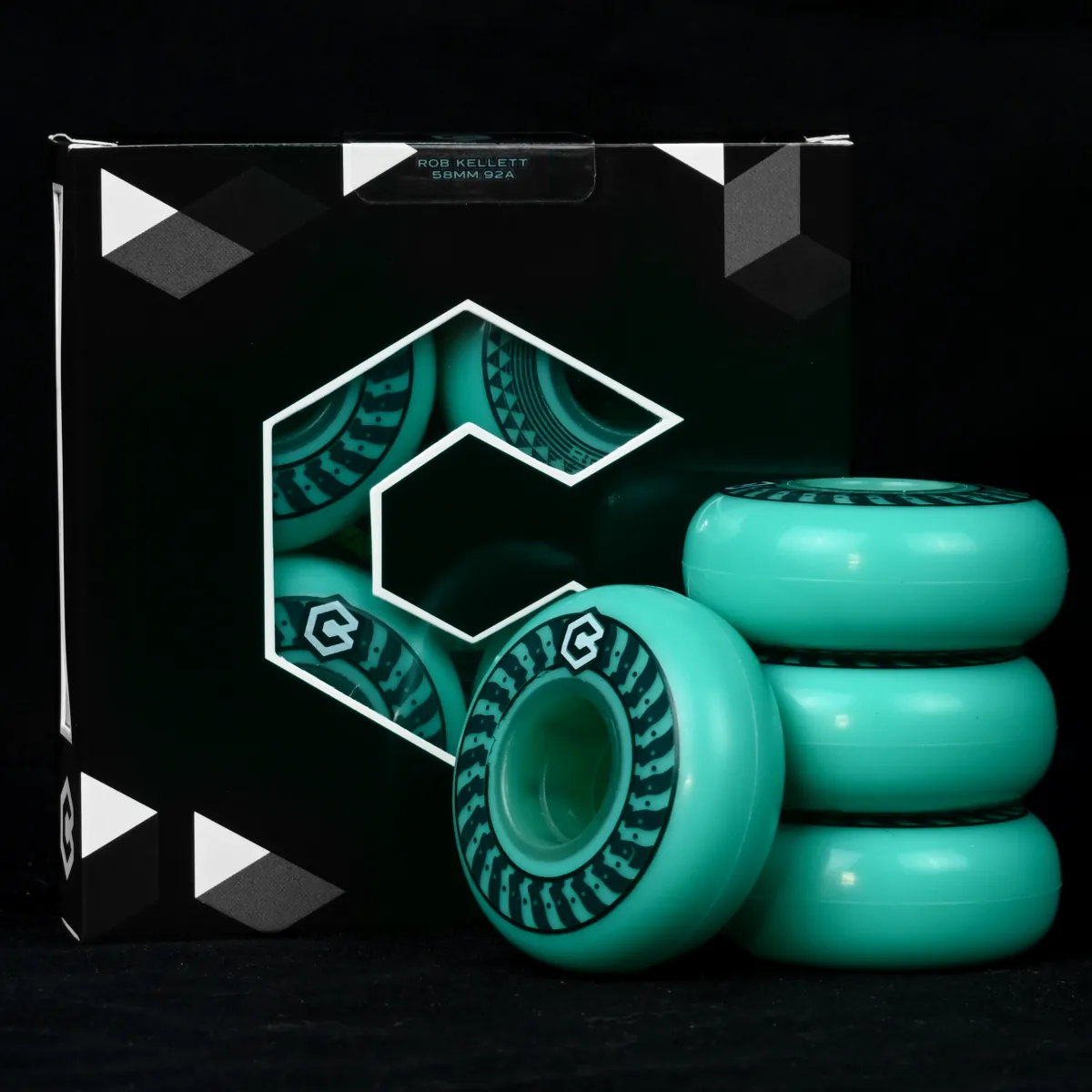 Rob Kellett signature wheel, 58mm 92A, aqua urethane